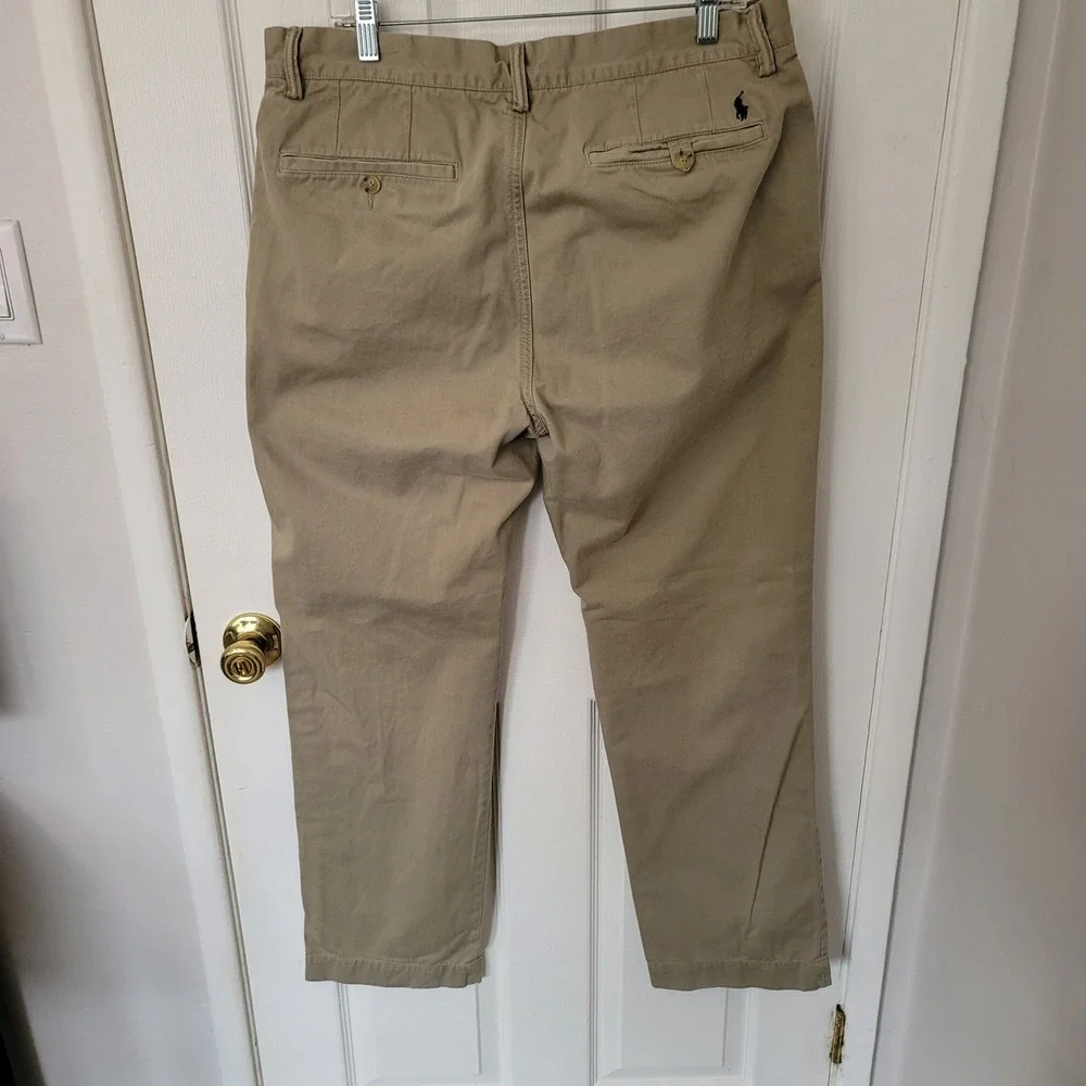 Polo Ralph Lauren Chino Pants Mens 35x32 Khaki‎ Tan Classic Fit Cotton Trousers